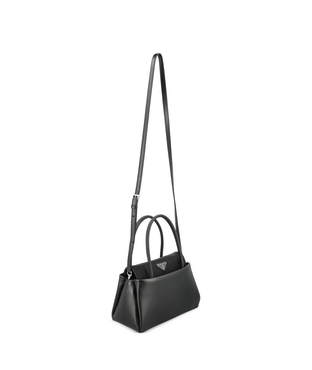 PRADA Черная кожаная сумка тоут, фото 3