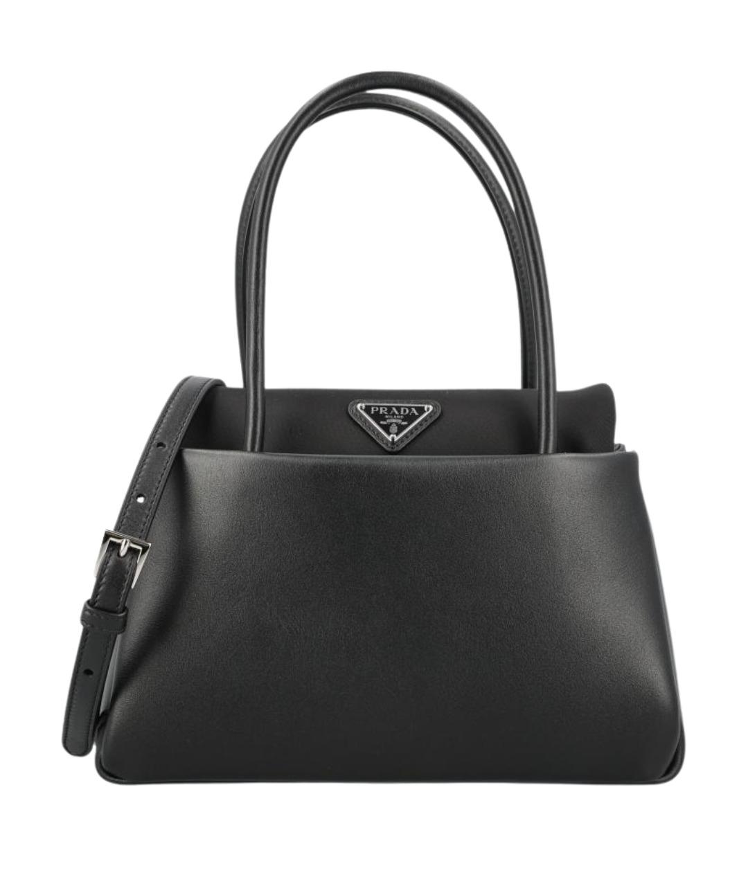 PRADA Черная кожаная сумка тоут, фото 1