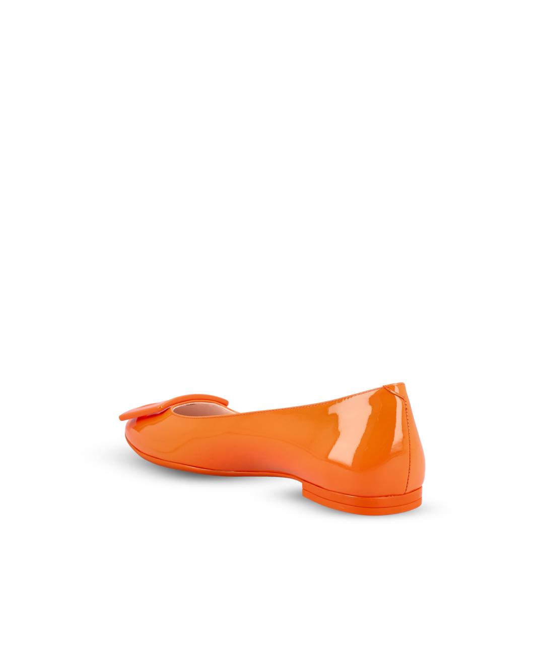 ROGER VIVIER Оранжевые балетки из лакированной кожи, фото 3