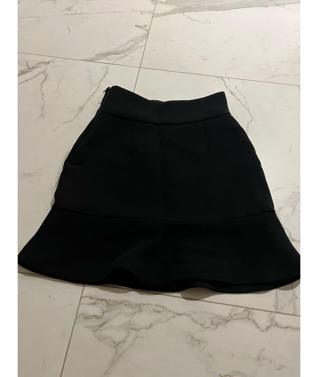 RED VALENTINO Черная полиэстеровая юбка миди, фото 2