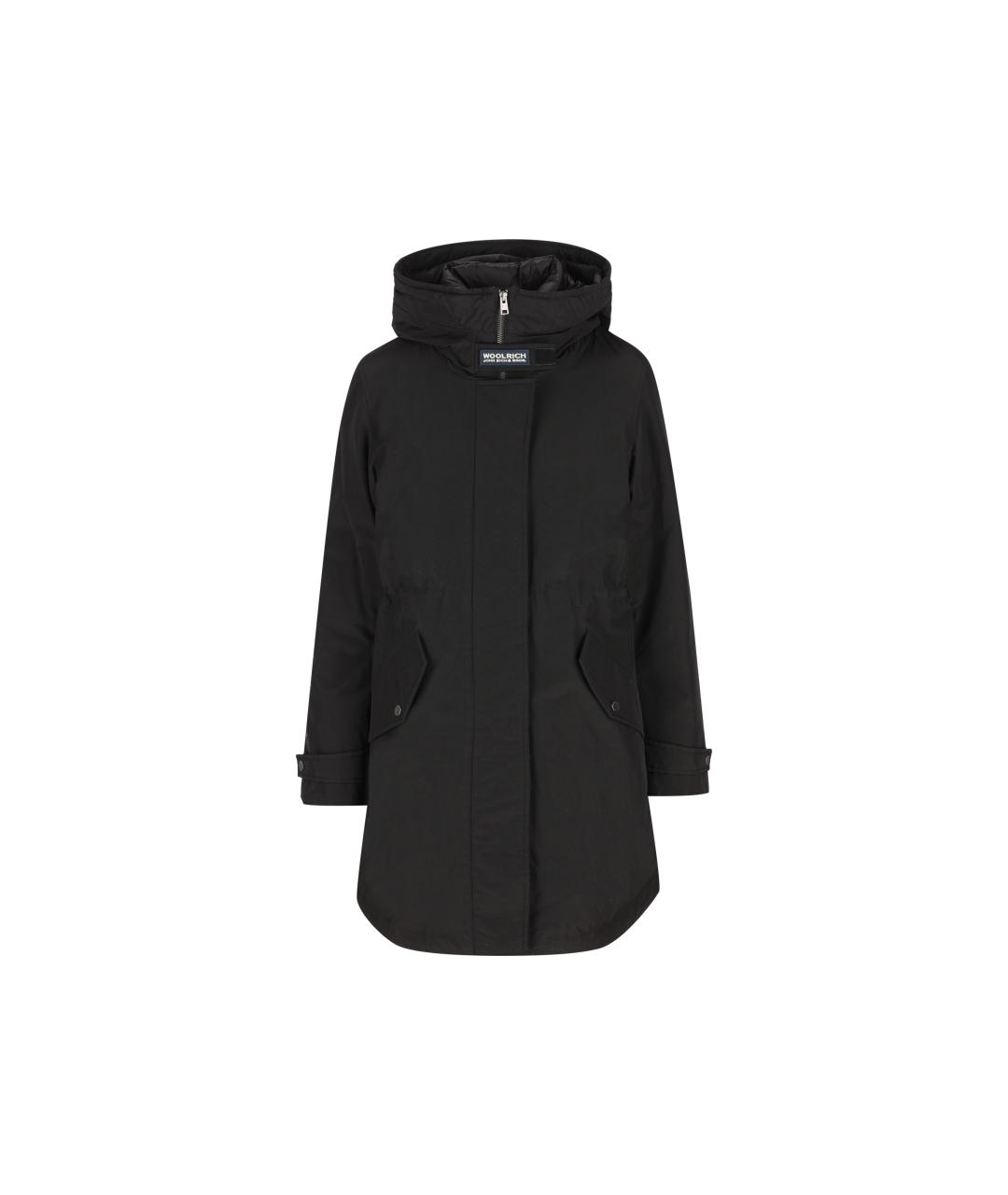 WOOLRICH Черная хлопко-эластановая парка, фото 5