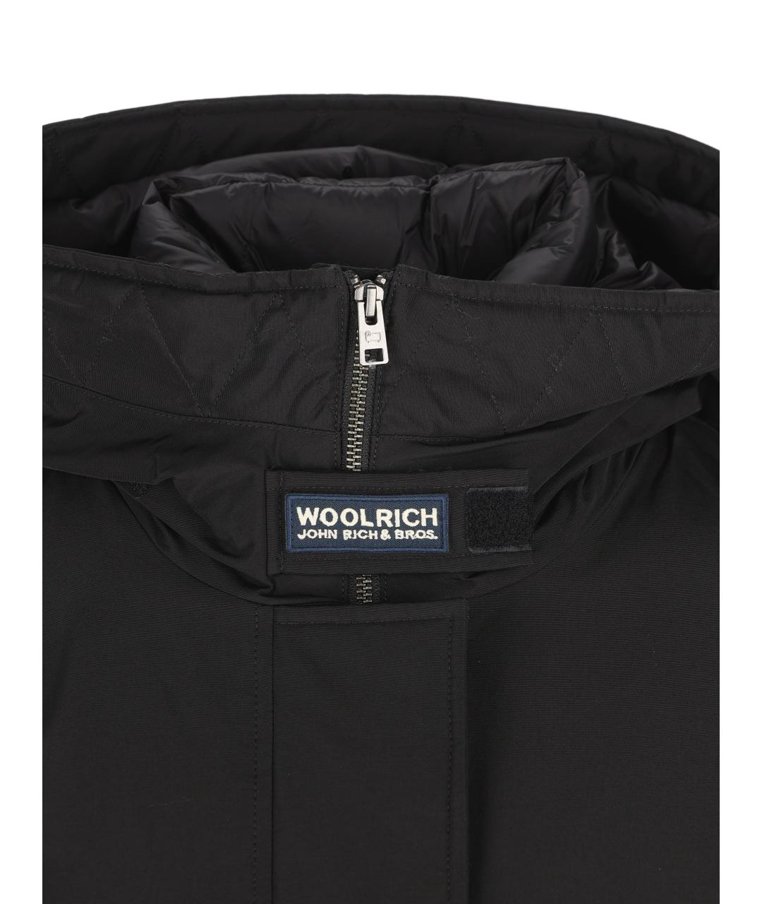 WOOLRICH Черная хлопко-эластановая парка, фото 4