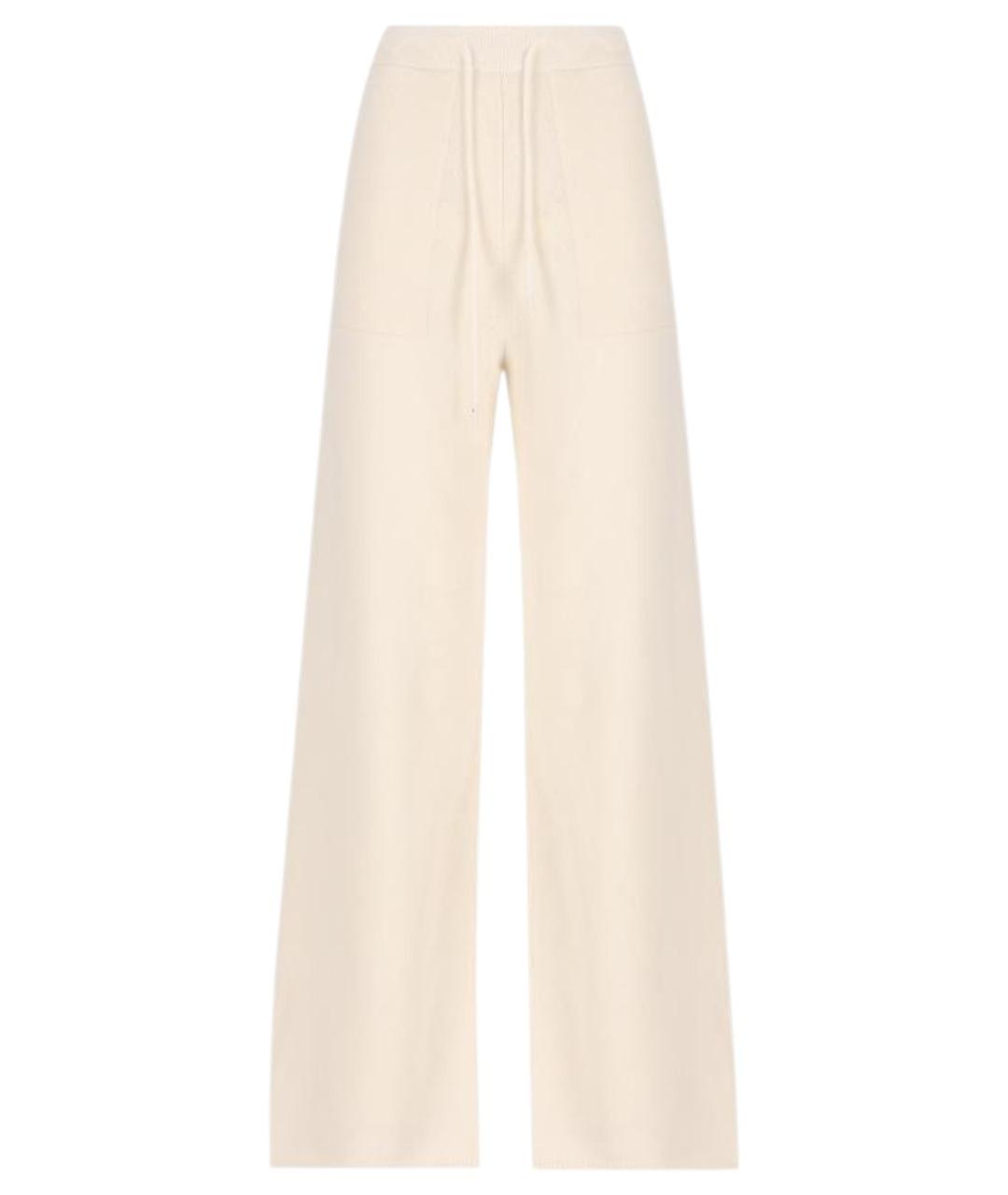 MAX MARA Белые кашемировые брюки широкие, фото 1