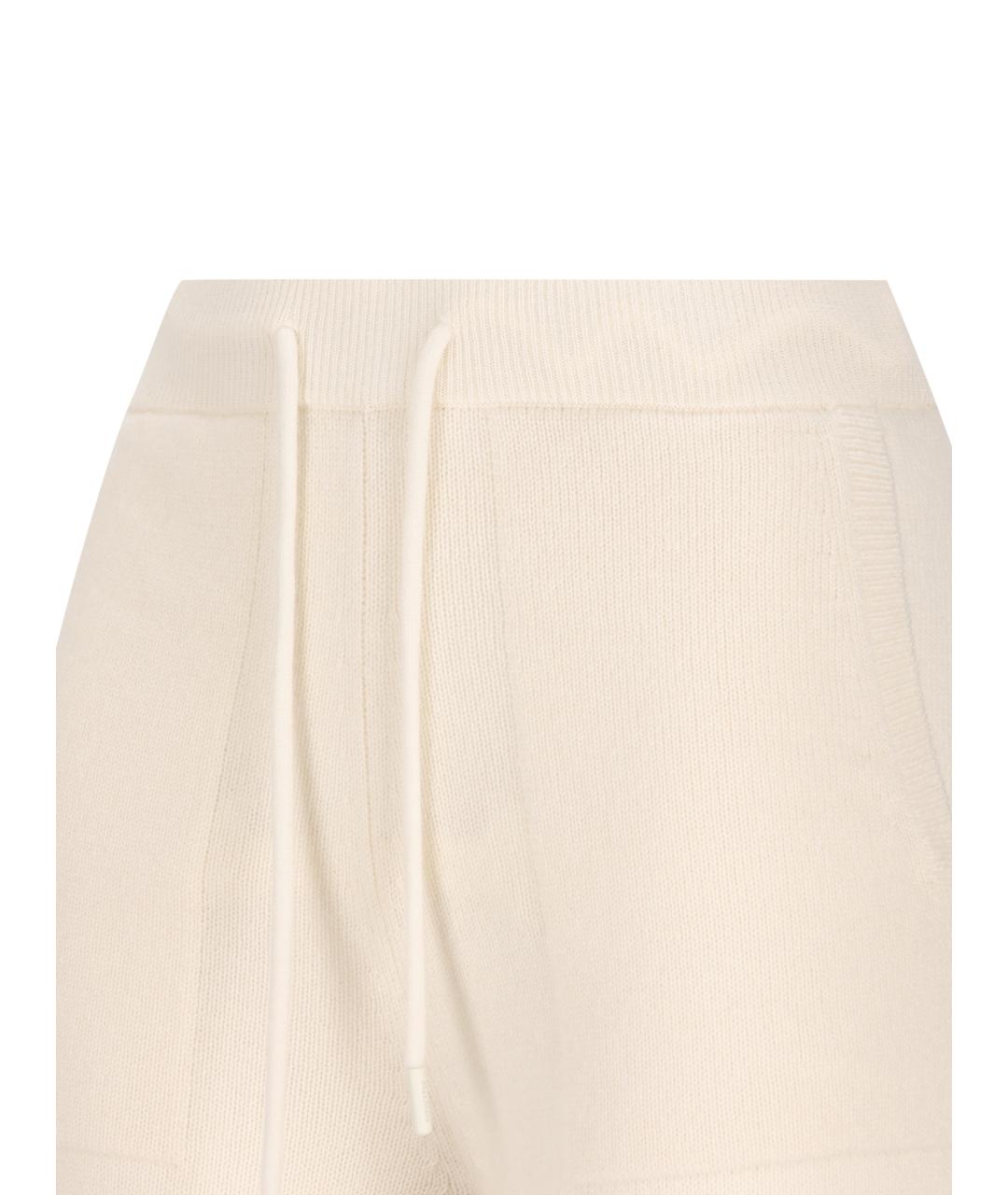 MAX MARA Белые кашемировые брюки широкие, фото 3