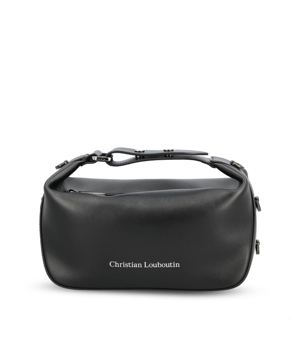 CHRISTIAN LOUBOUTIN Черная кожаная барсетка, фото 5