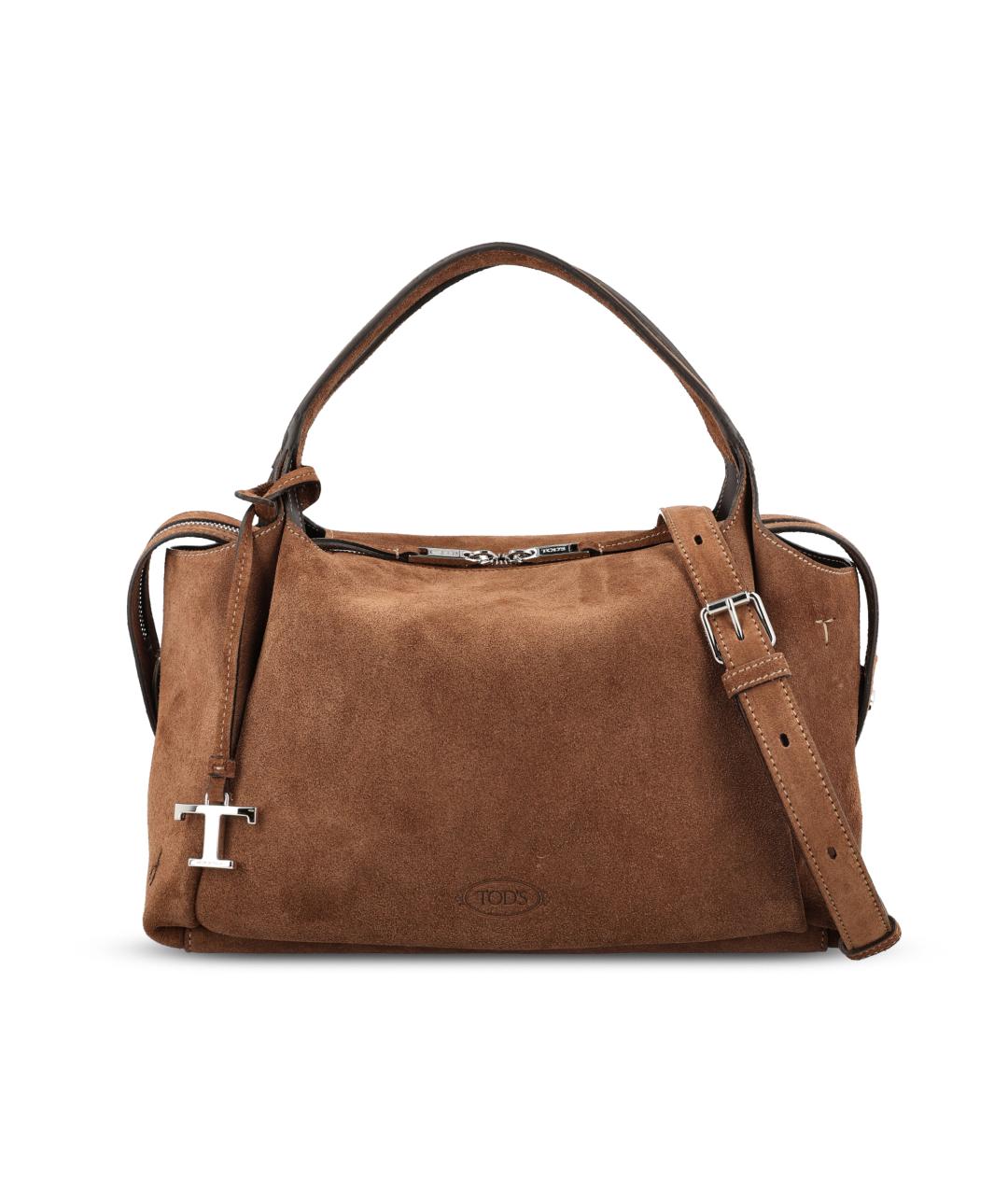 TOD'S Коричневая замшевая сумка тоут, фото 5