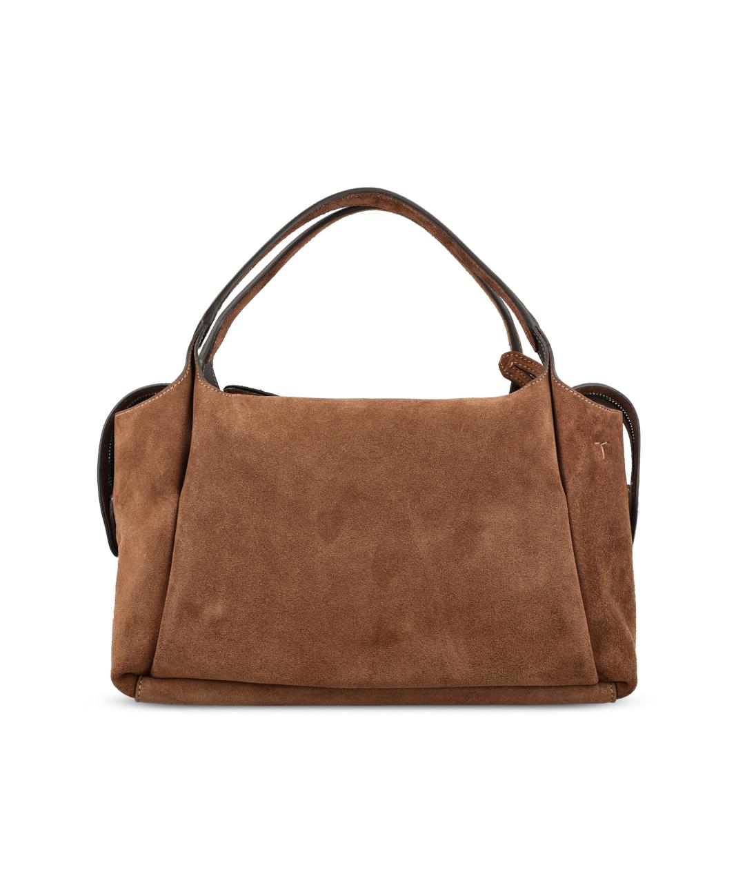 TOD'S Коричневая замшевая сумка тоут, фото 2