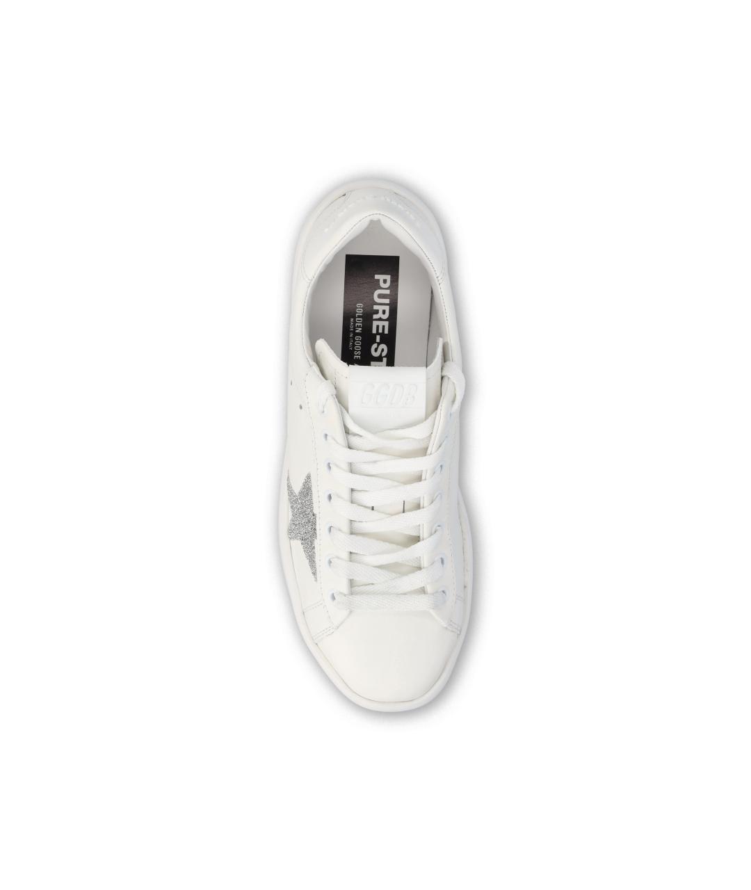 GOLDEN GOOSE Белые кожаные кеды, фото 4