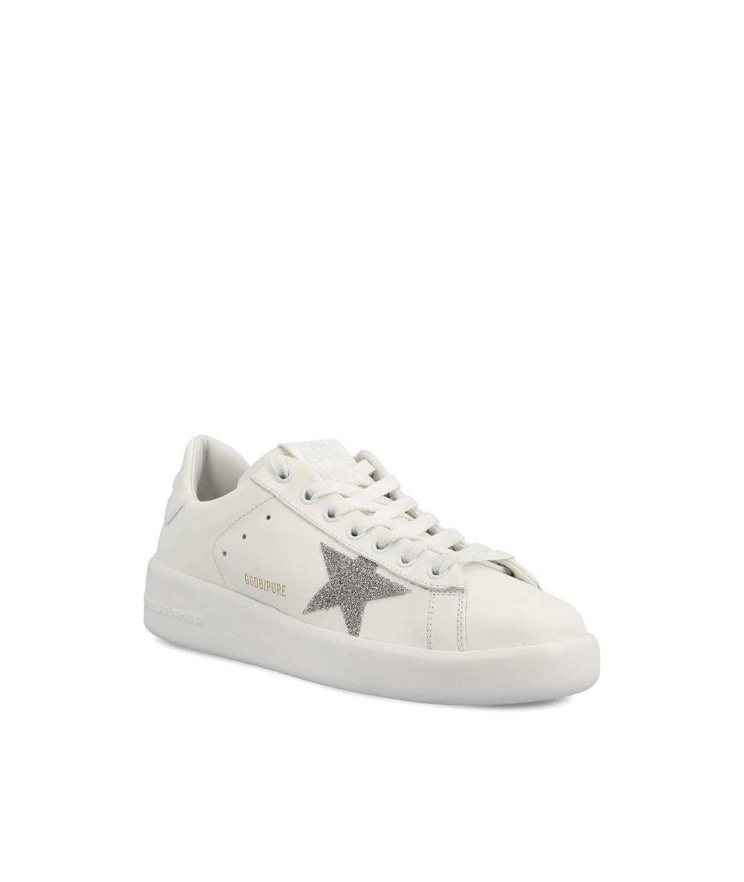GOLDEN GOOSE Белые кожаные кеды, фото 2