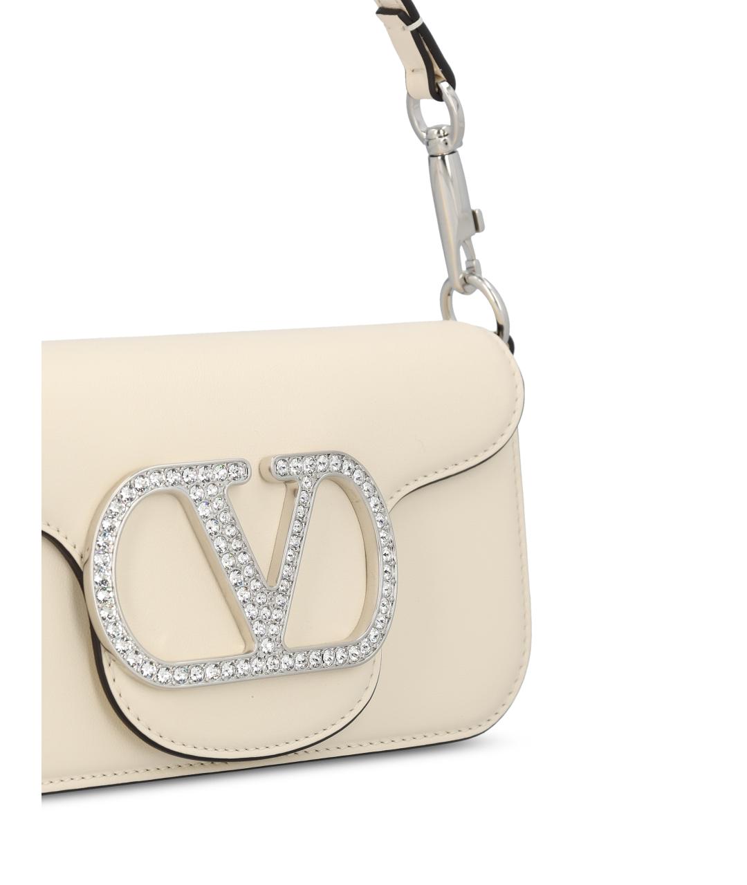 VALENTINO Бежевая кожаная сумка тоут, фото 4