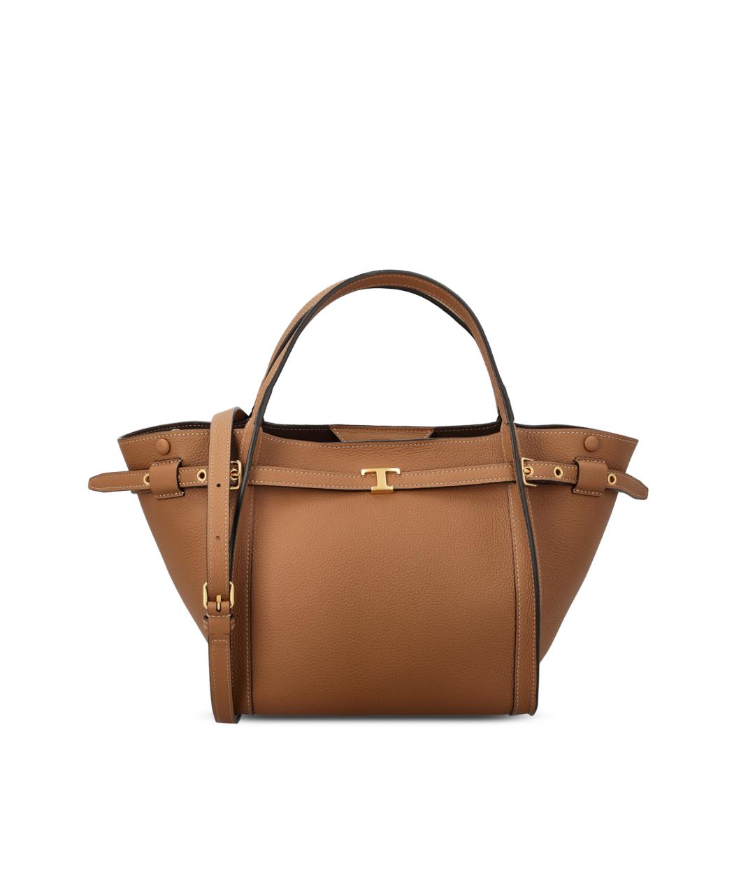 TOD'S Коричневая кожаная сумка тоут, фото 5
