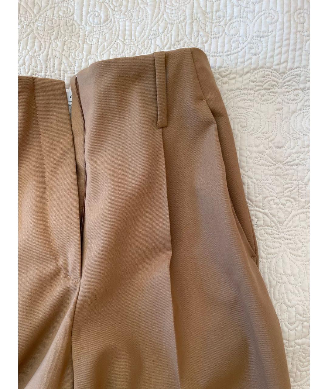 SANDRO Горчичные хлопковые прямые брюки, фото 3