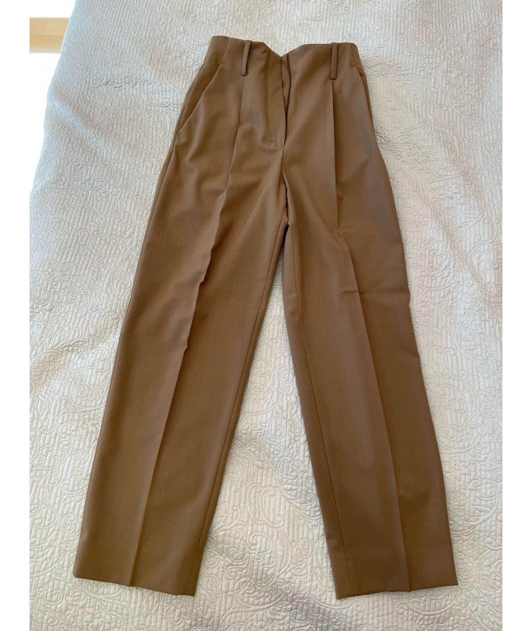 SANDRO Горчичные хлопковые прямые брюки, фото 7