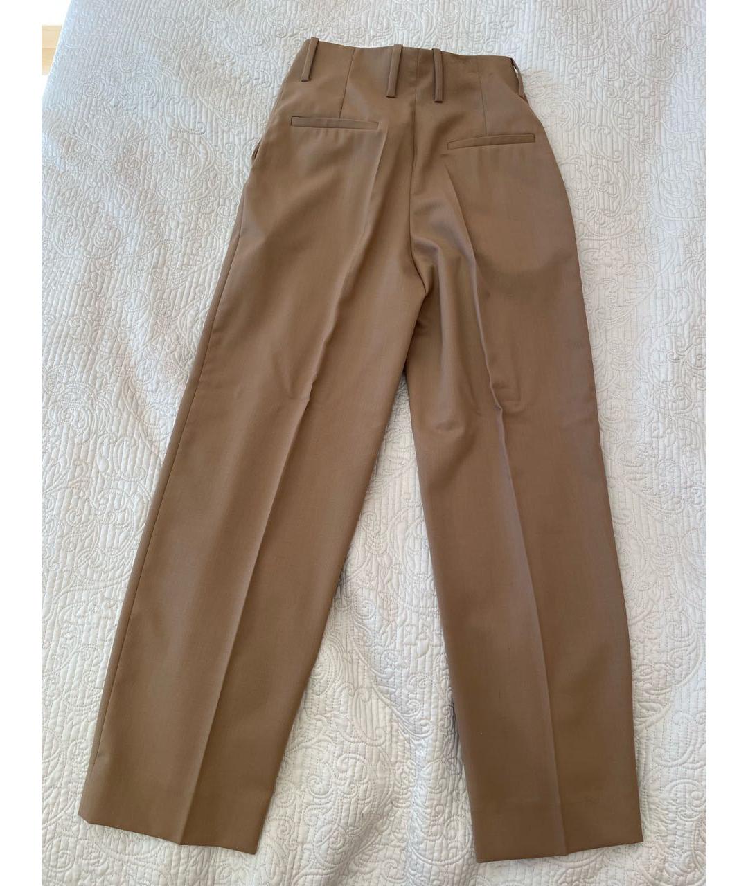 SANDRO Горчичные хлопковые прямые брюки, фото 4