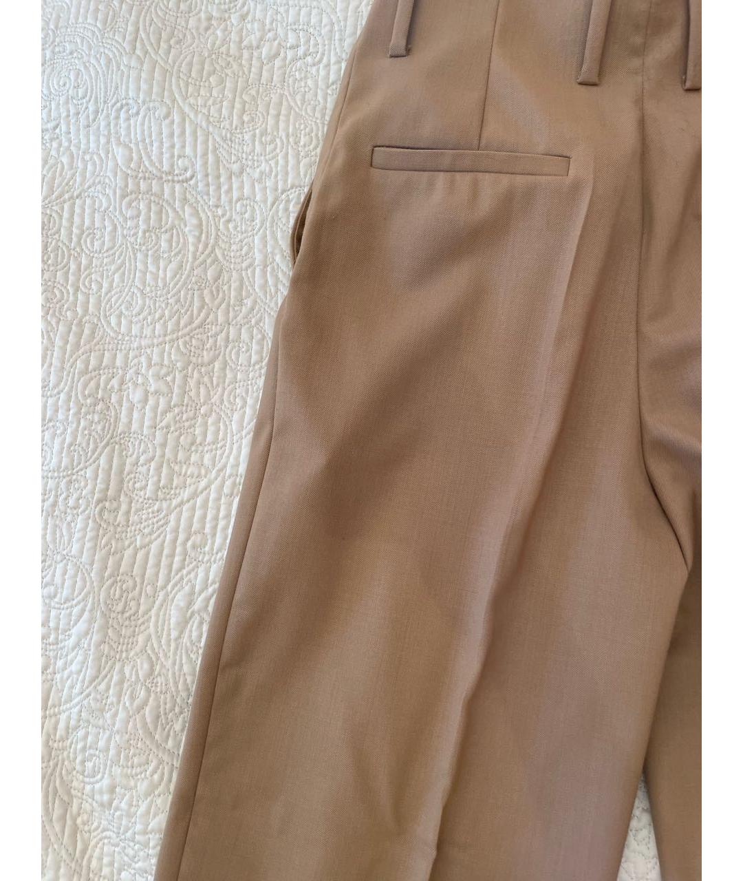 SANDRO Горчичные хлопковые прямые брюки, фото 5