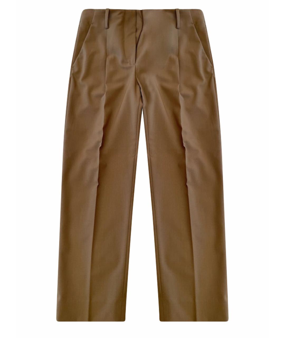 SANDRO Горчичные хлопковые прямые брюки, фото 1