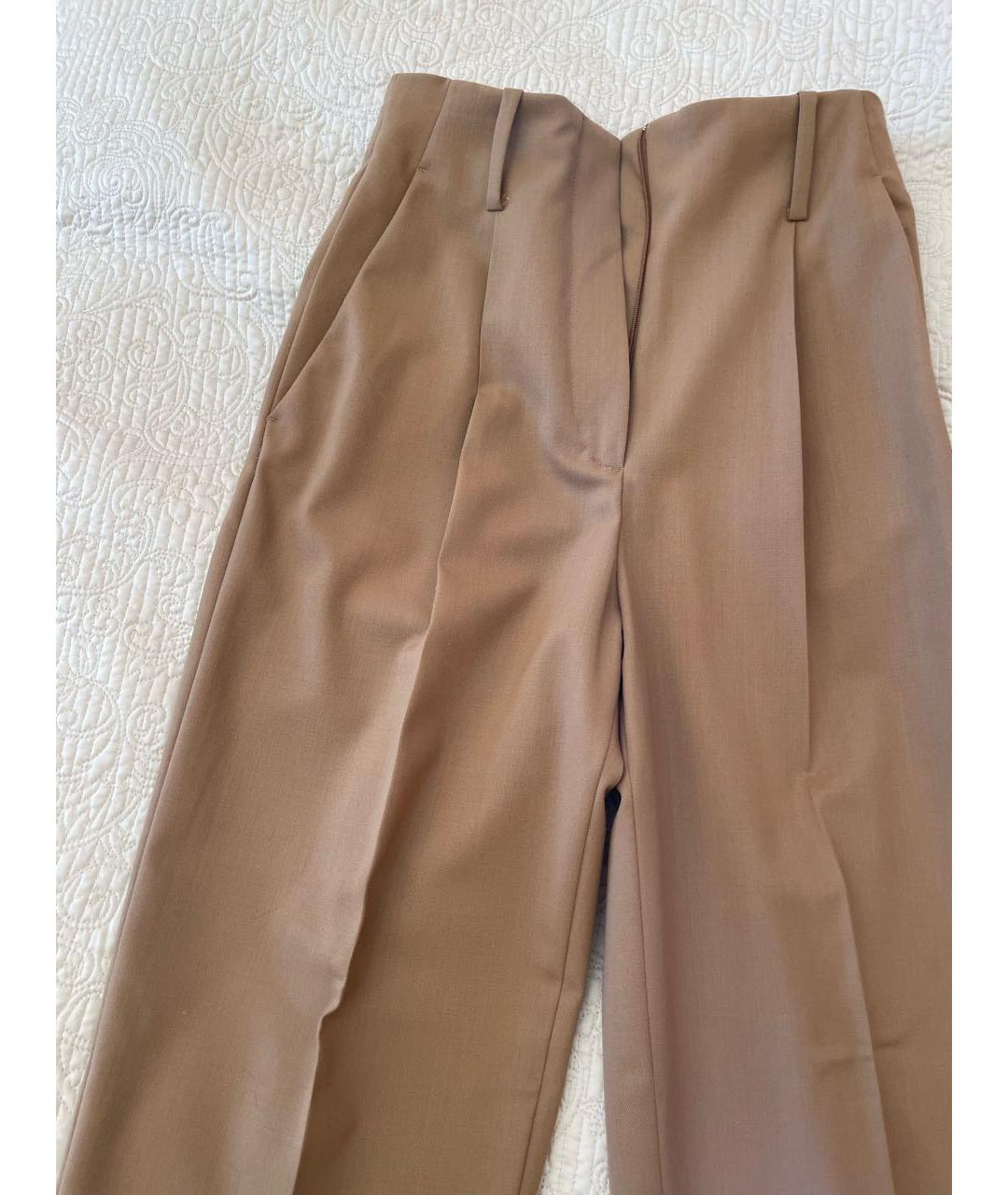 SANDRO Горчичные хлопковые прямые брюки, фото 2