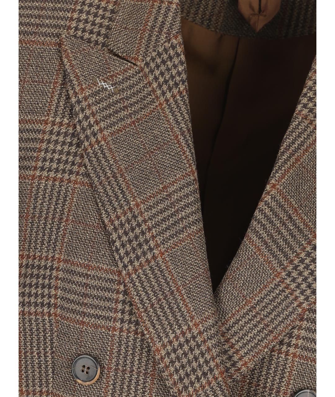 MAX MARA Коричневый шерстяной жакет/пиджак, фото 4