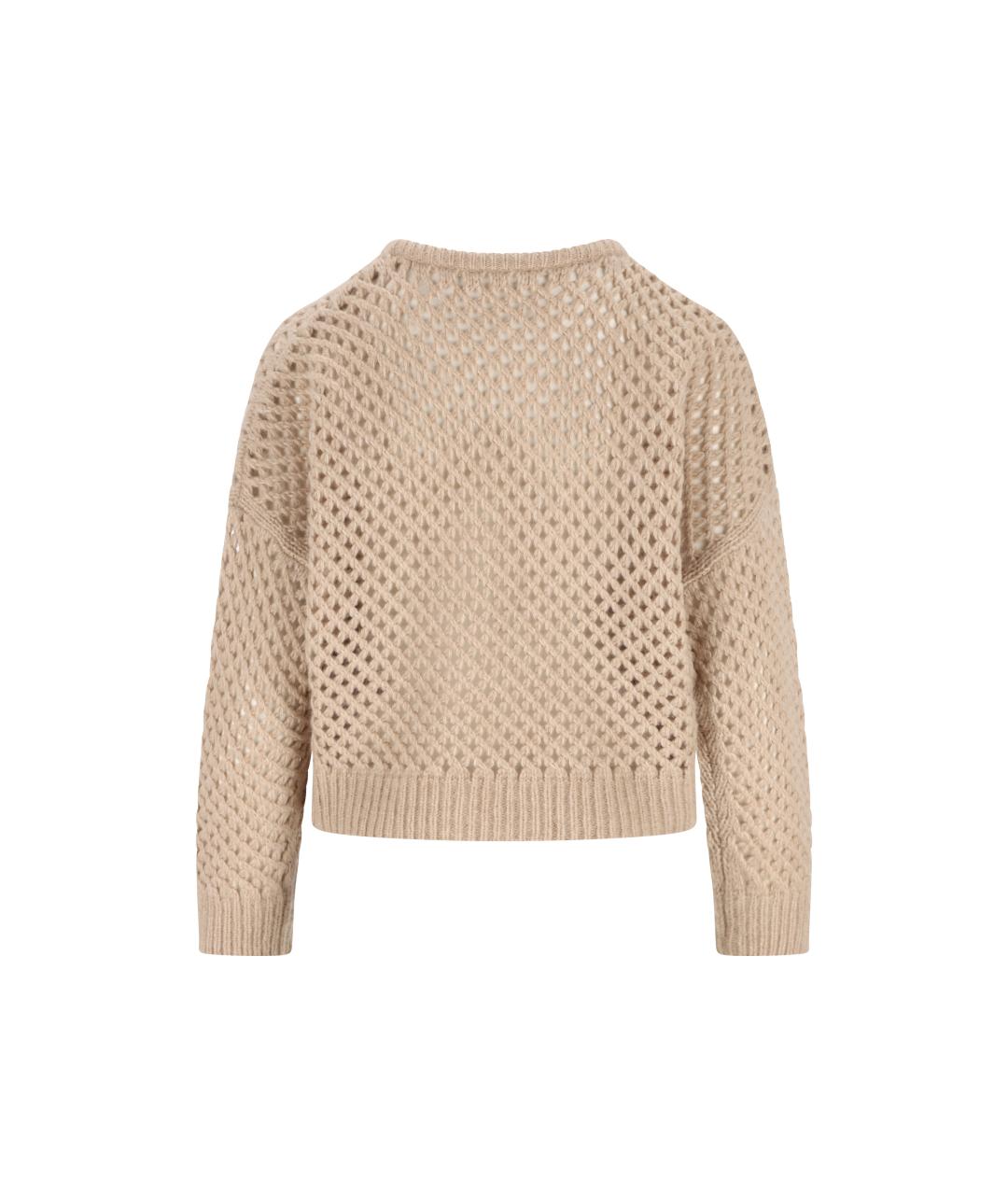MAX MARA Бежевый кашемировый джемпер / свитер, фото 2