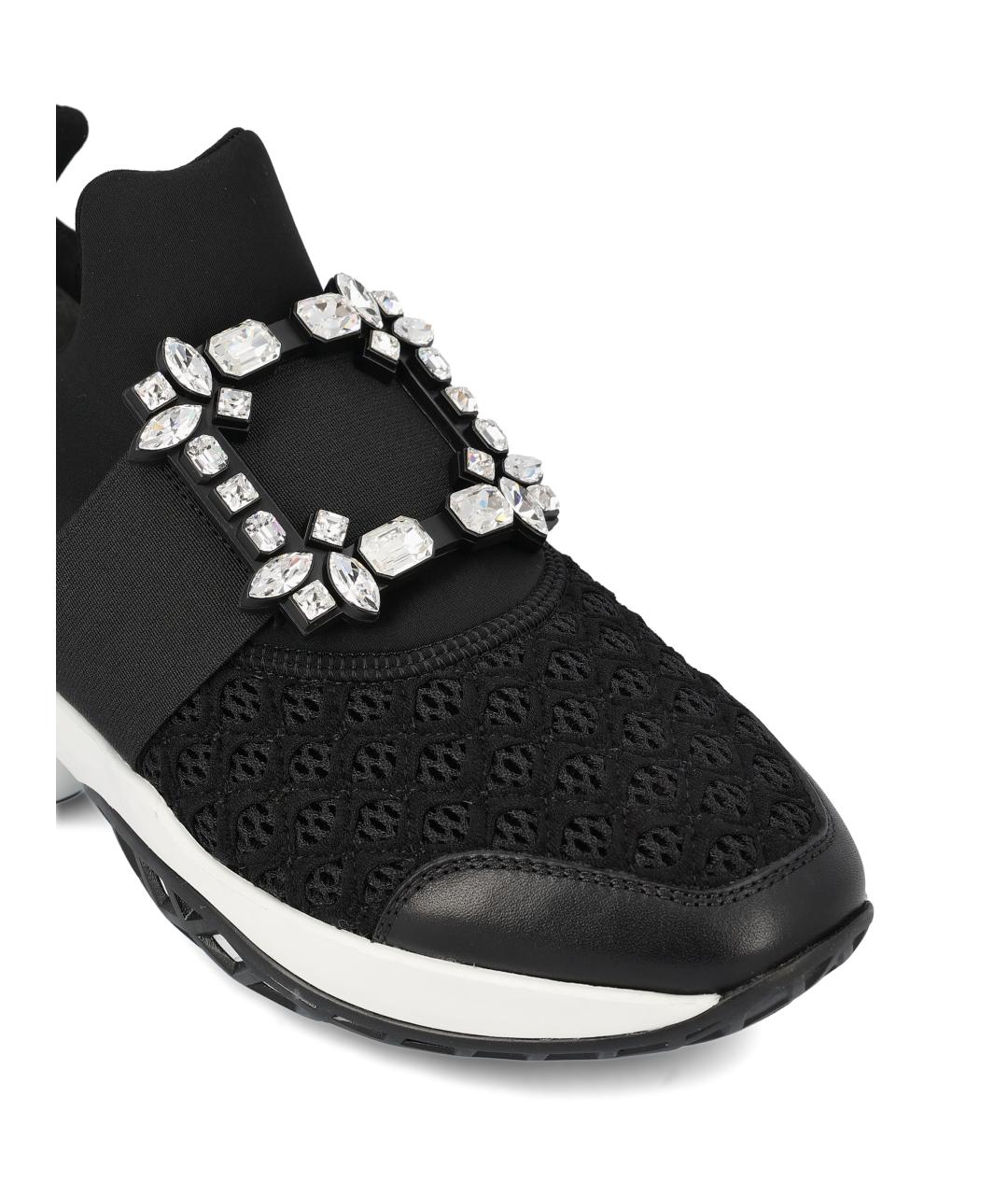 ROGER VIVIER Черные текстильные кроссовки, фото 4
