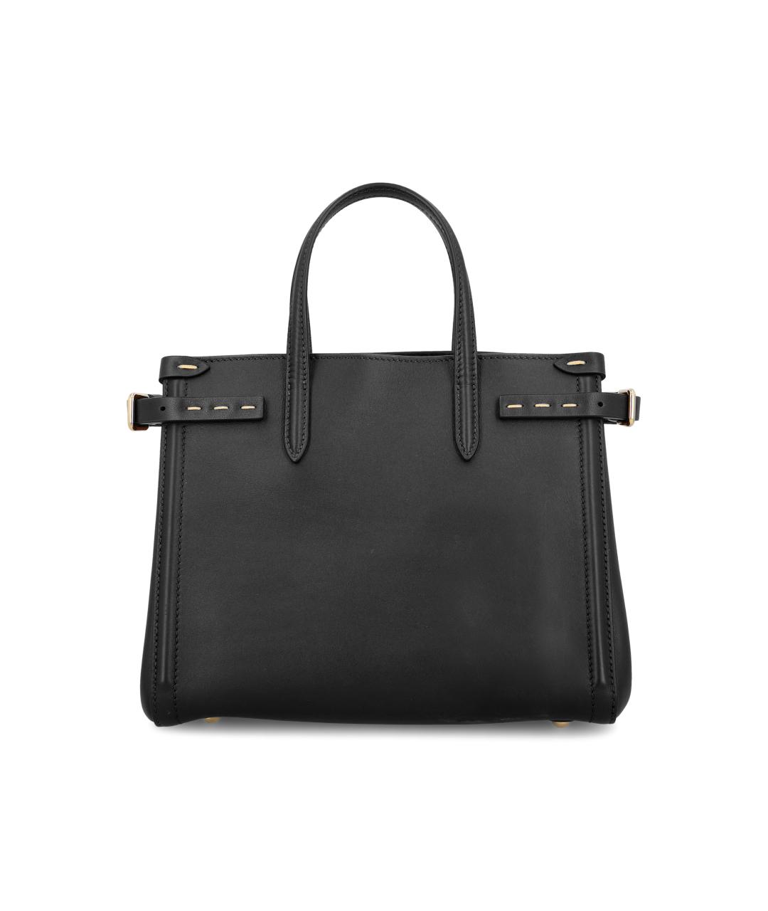 VALENTINO Черная кожаная сумка тоут, фото 2