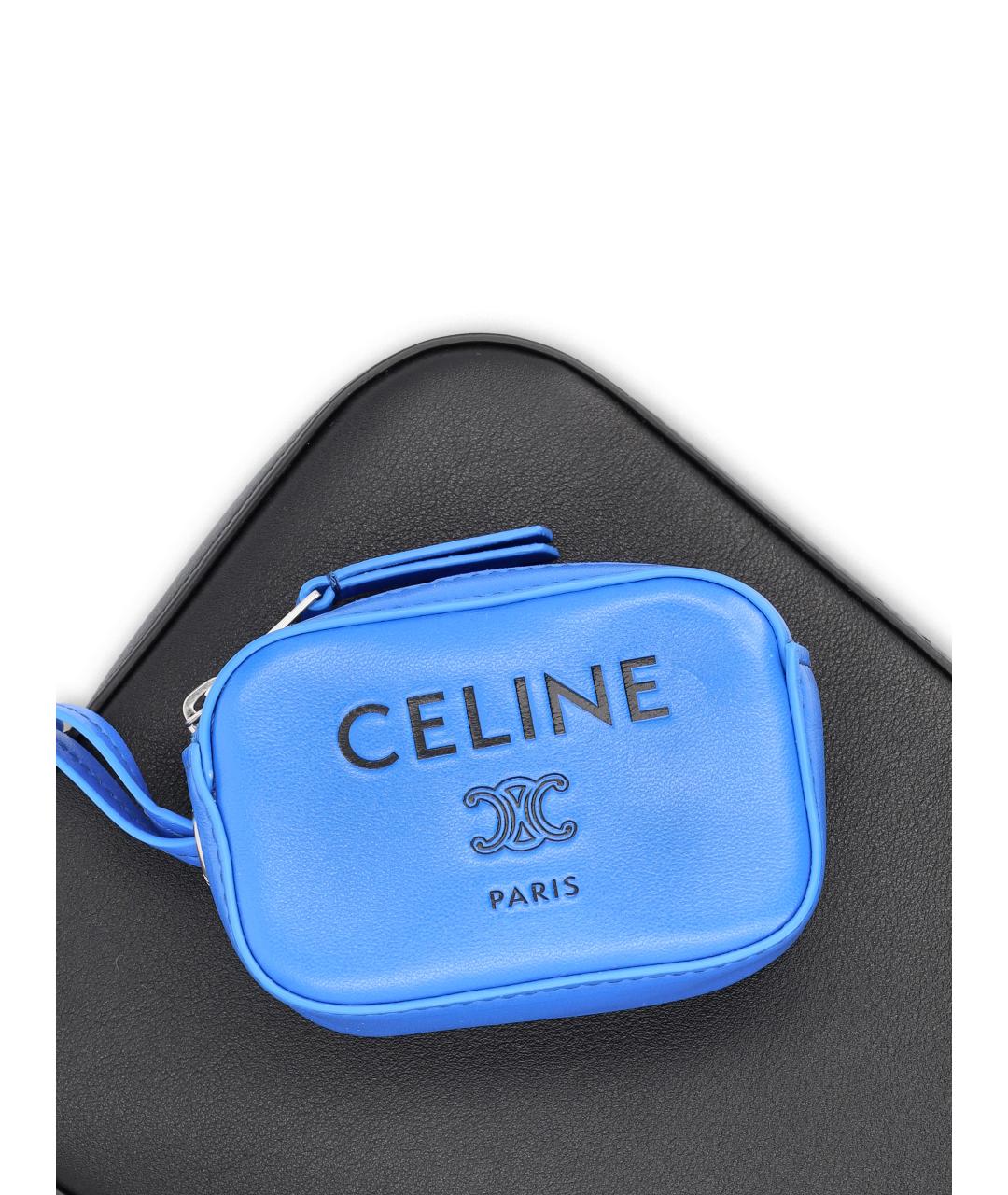 CELINE Черная кожаная сумка на плечо, фото 4