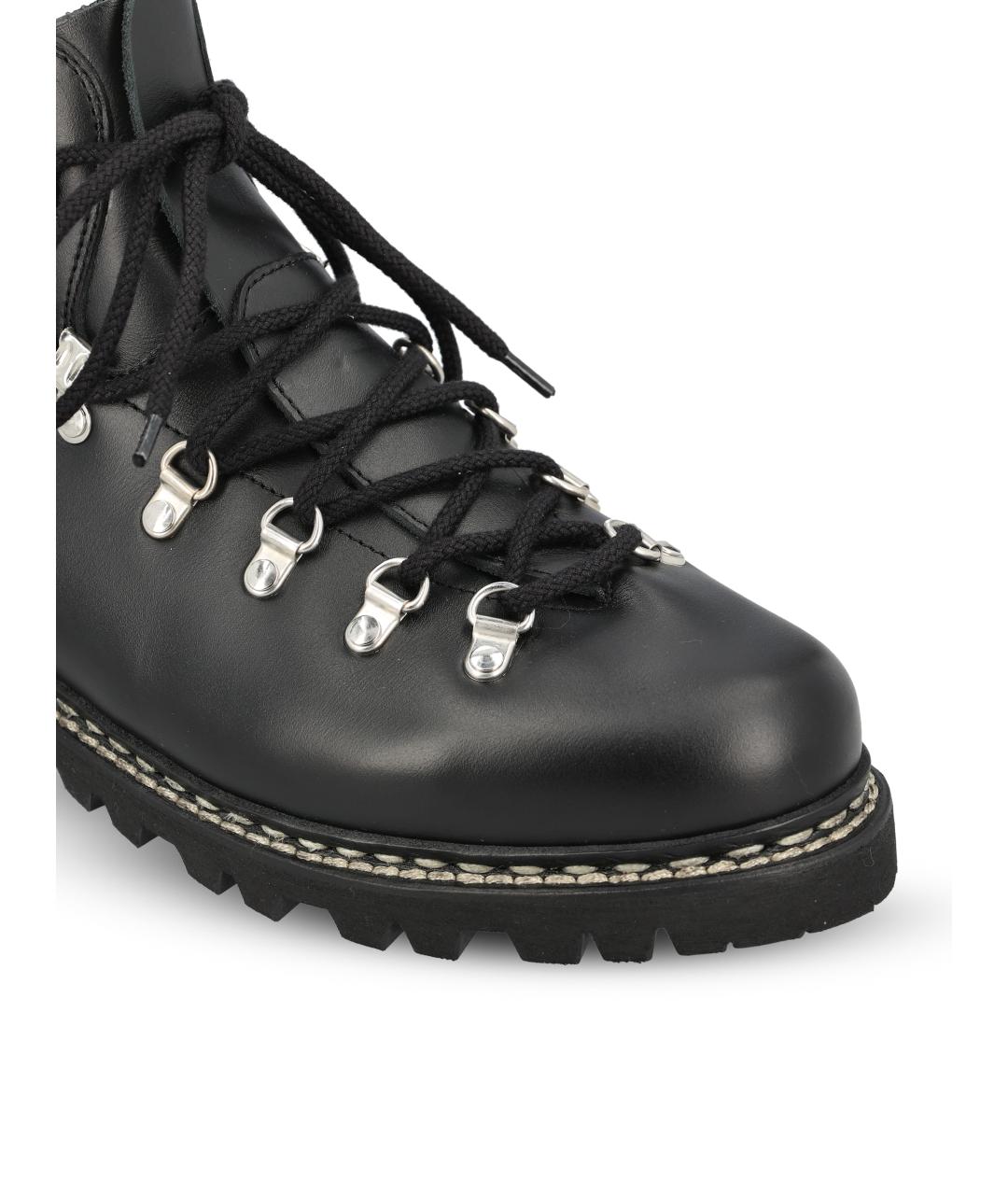 PARABOOT Черные кожаные низкие ботинки, фото 4