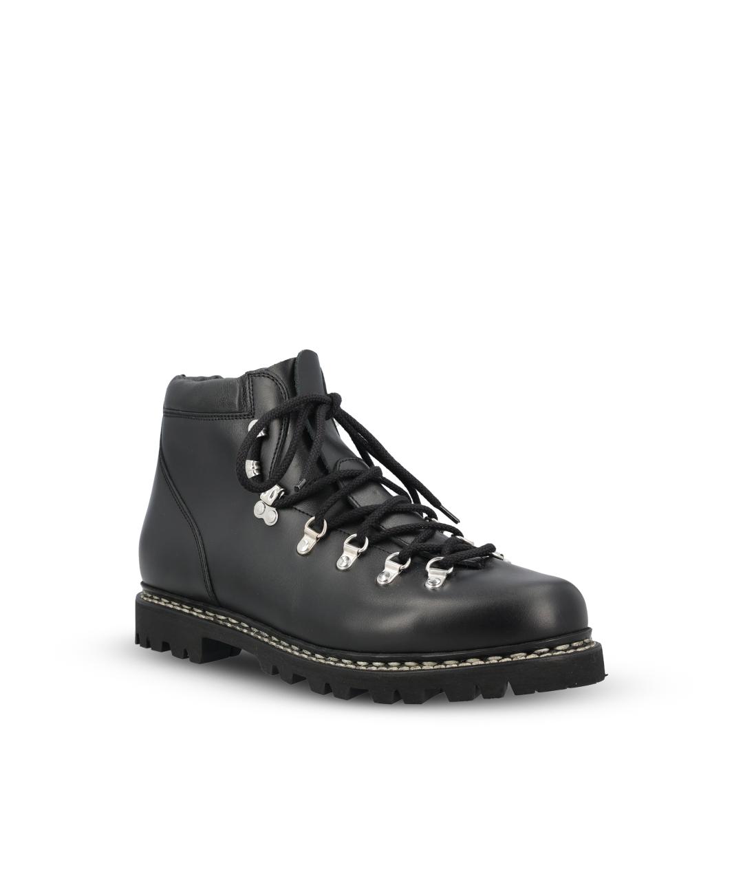PARABOOT Черные кожаные низкие ботинки, фото 2