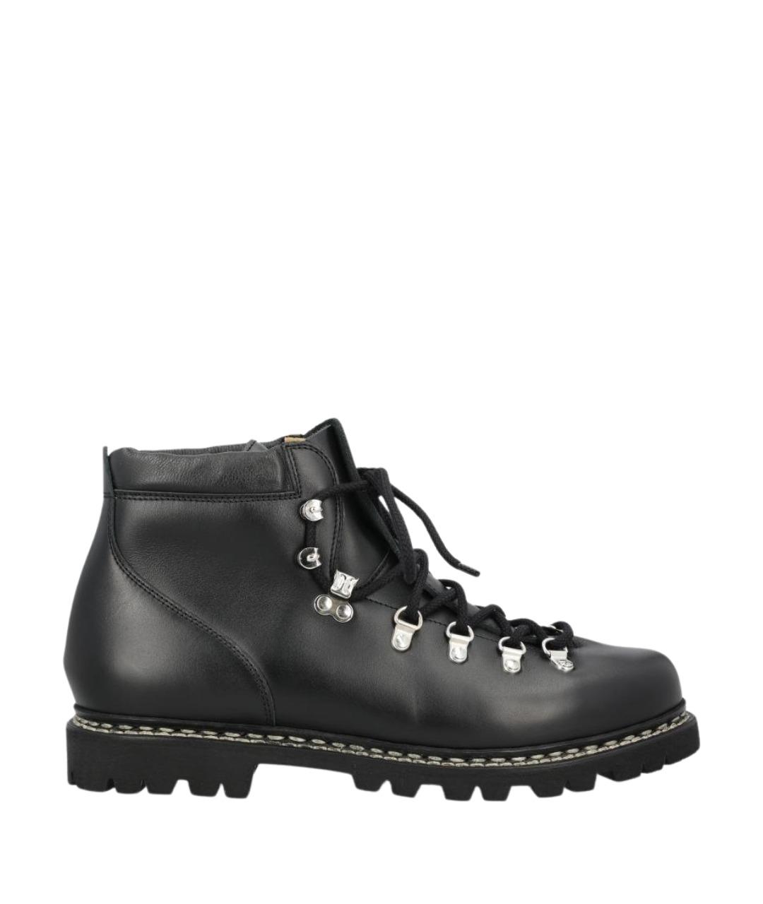 PARABOOT Черные кожаные низкие ботинки, фото 1
