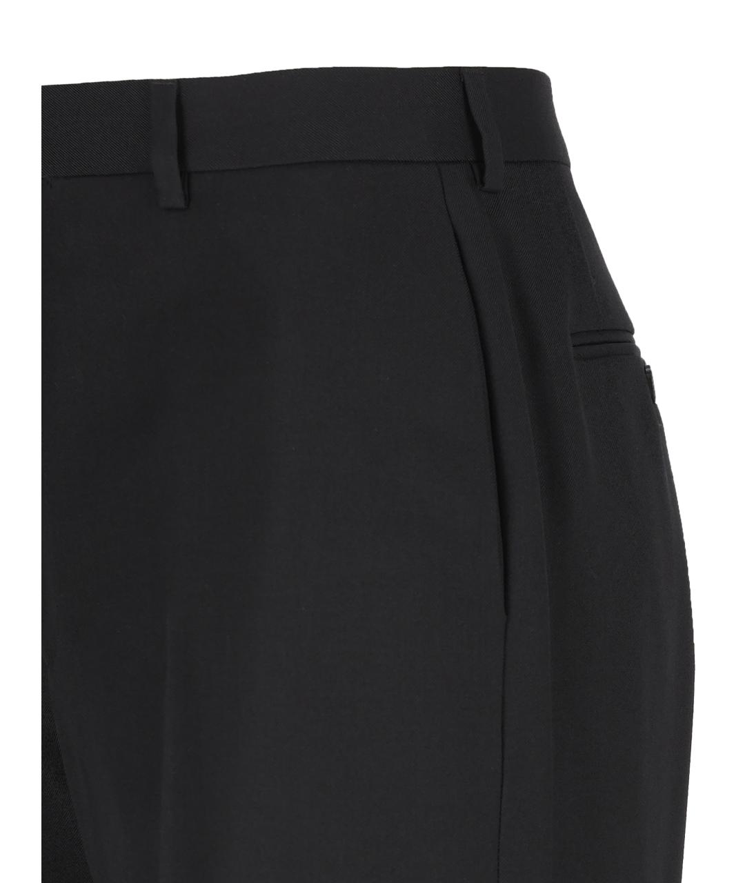 CELINE Черные шерстяные прямые брюки, фото 3