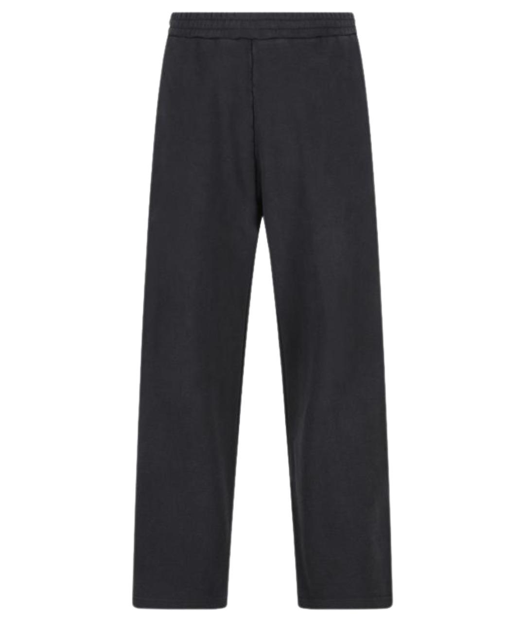 BALENCIAGA Черные хлопковые повседневные брюки, фото 1