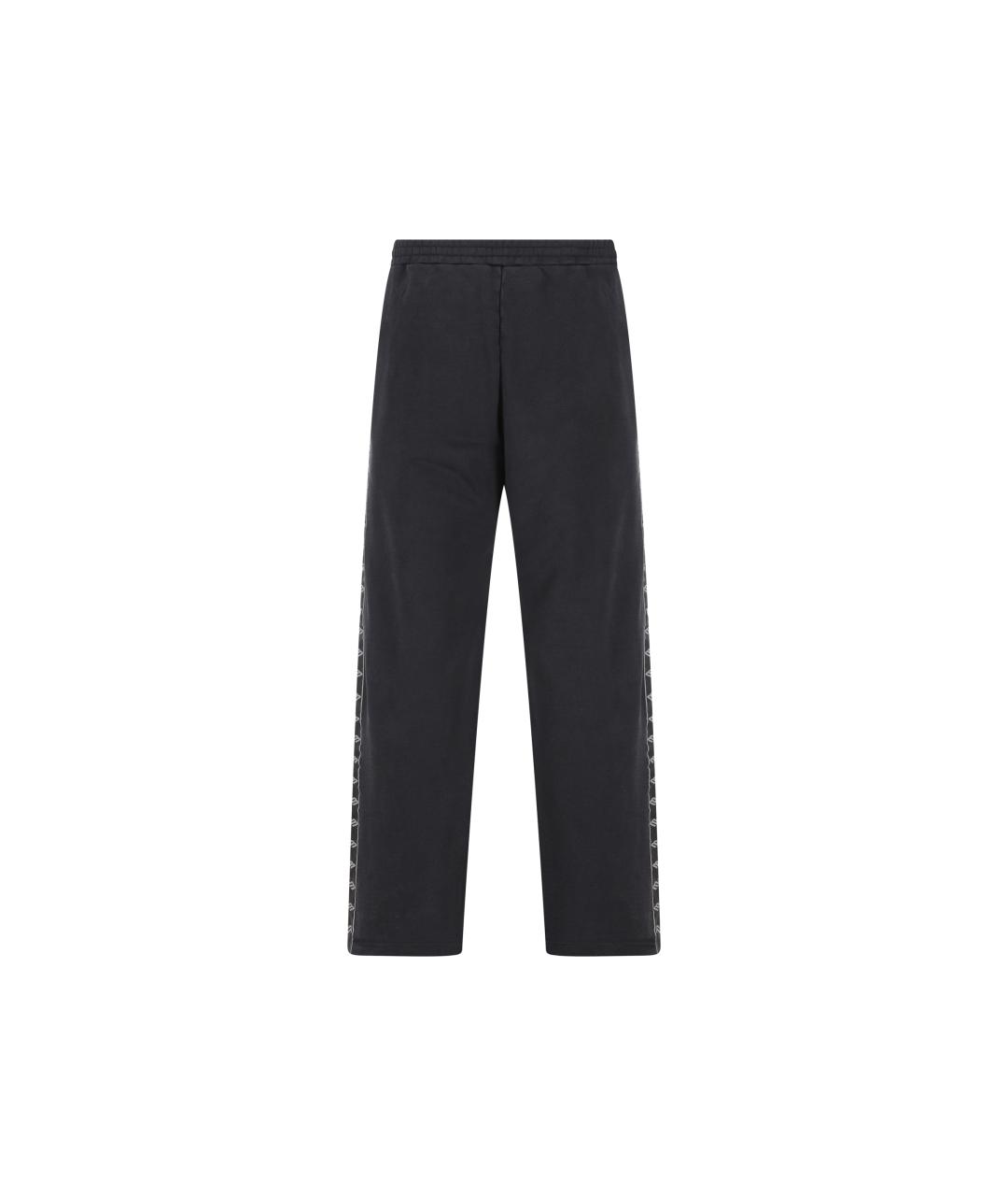 BALENCIAGA Черные хлопковые повседневные брюки, фото 2