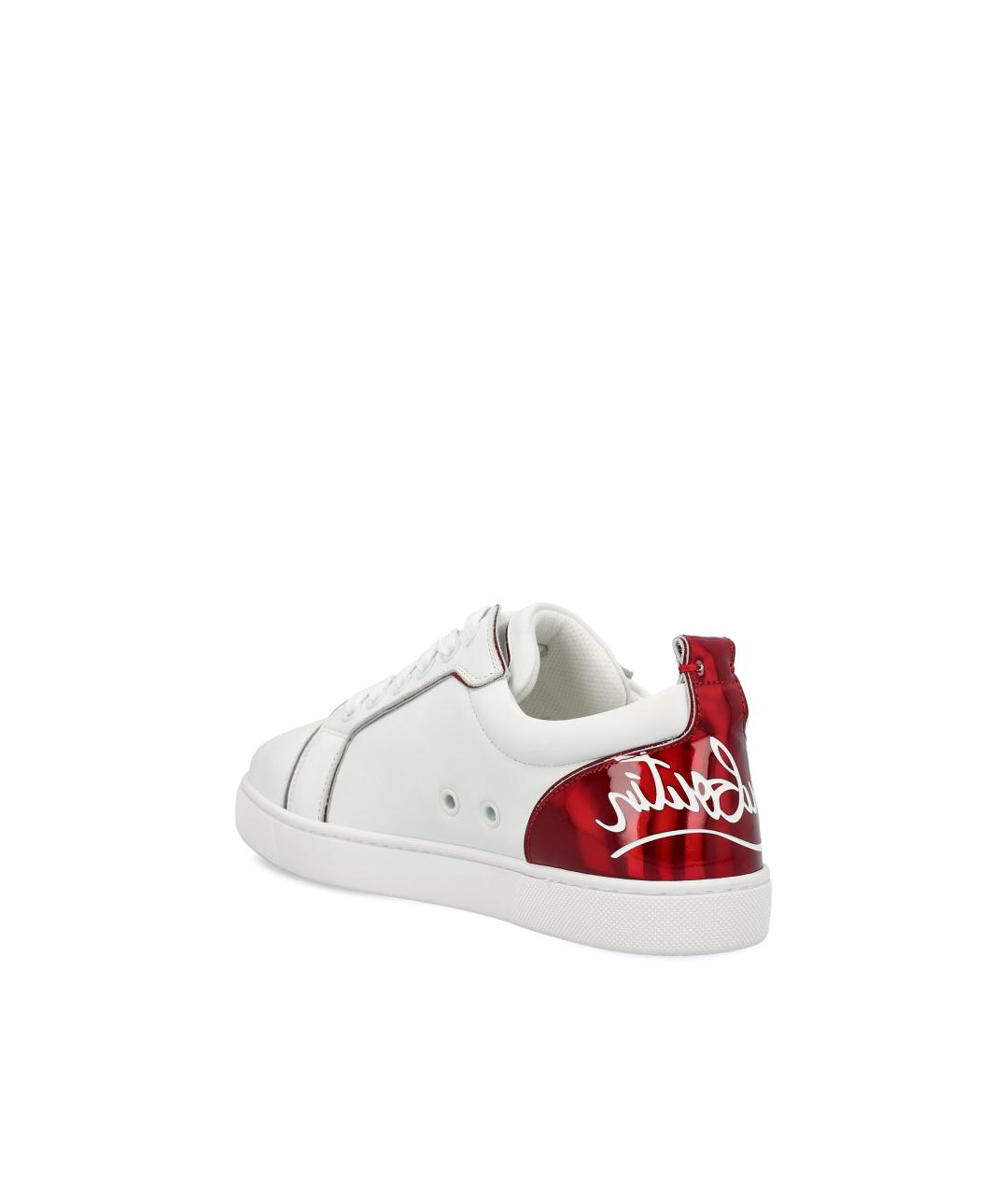 CHRISTIAN LOUBOUTIN Белые кожаные кеды, фото 3