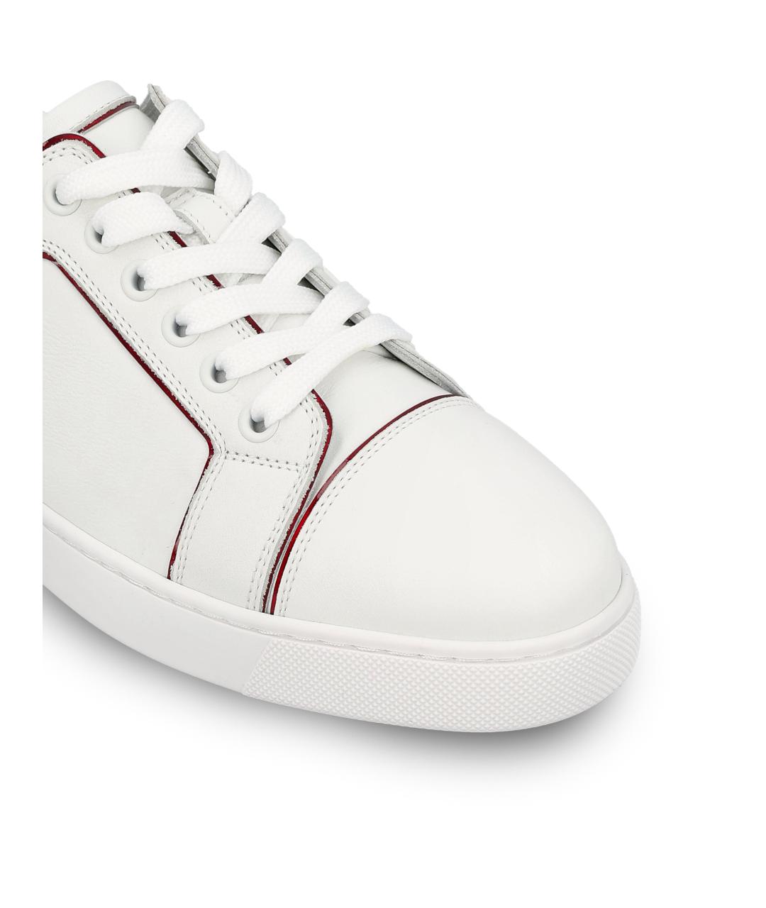 CHRISTIAN LOUBOUTIN Белые кожаные кеды, фото 4