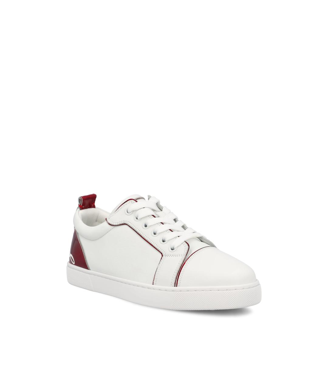 CHRISTIAN LOUBOUTIN Белые кожаные кеды, фото 2