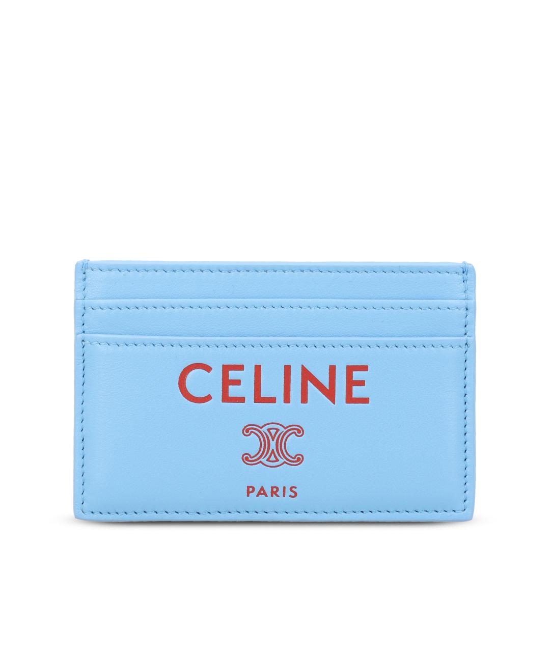 CELINE Голубой кожаный кардхолдер, фото 5