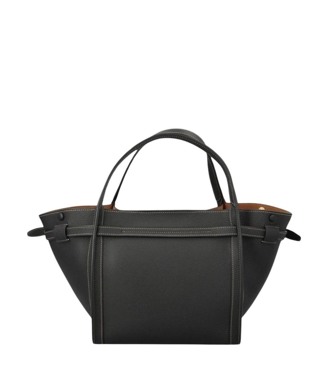 TOD'S Черная кожаная сумка с короткими ручками, фото 2