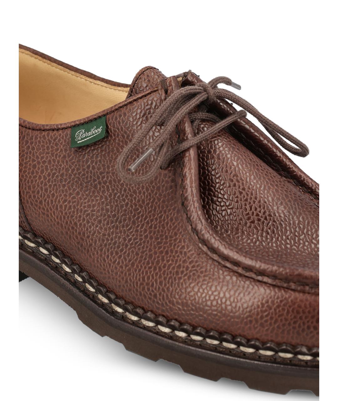 PARABOOT Коричневые кожаные низкие ботинки, фото 4