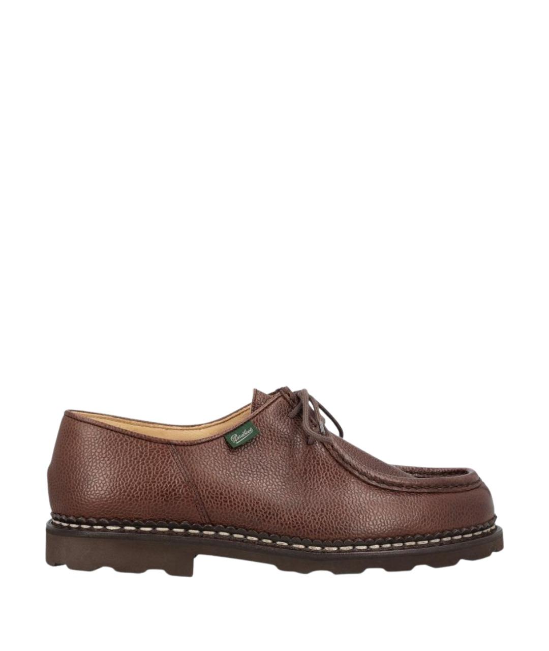 PARABOOT Коричневые кожаные низкие ботинки, фото 1