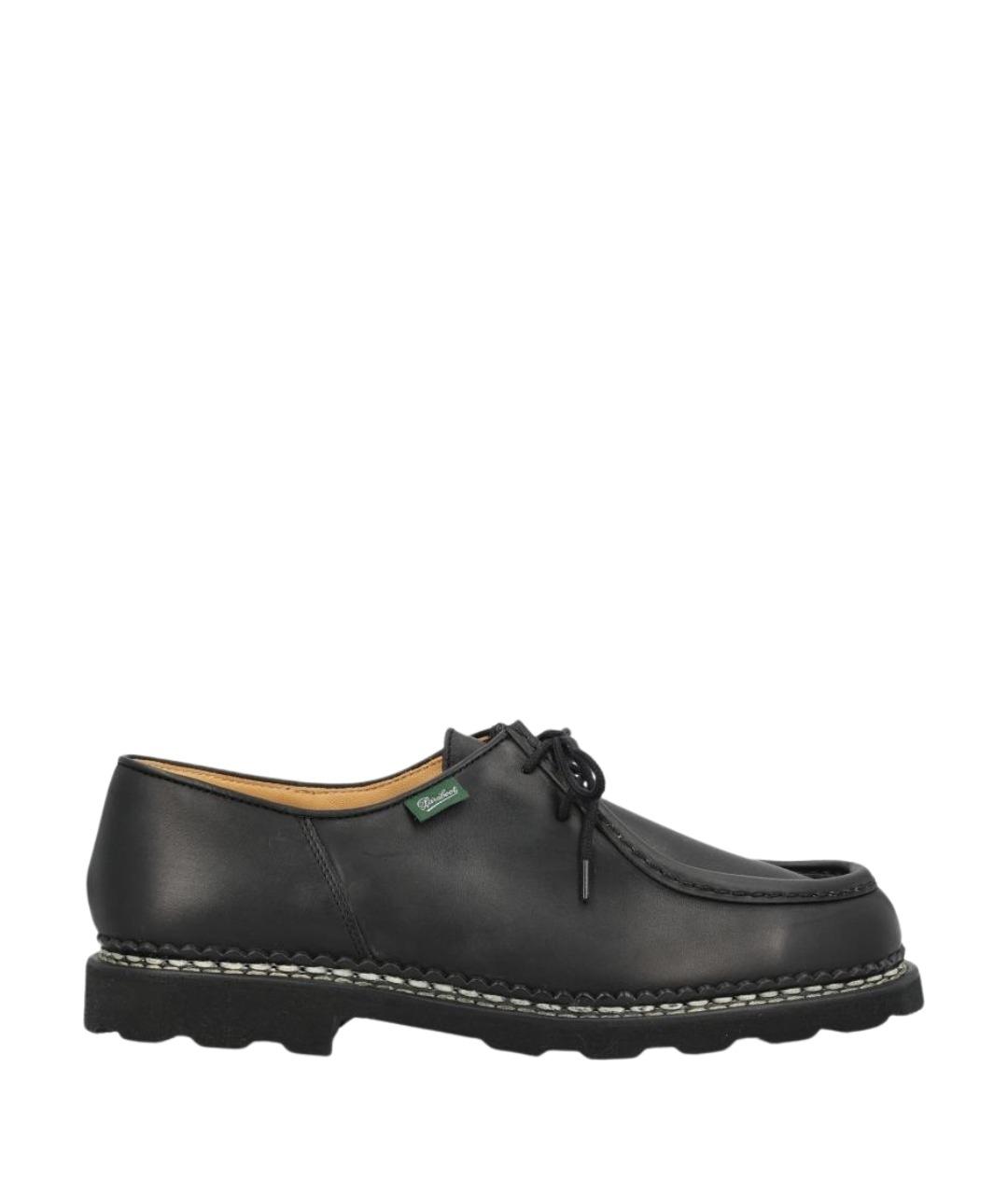 PARABOOT Черные кожаные низкие ботинки, фото 1