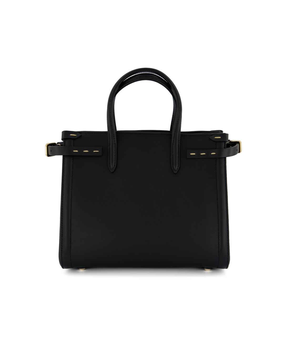 VALENTINO Черная кожаная сумка тоут, фото 2