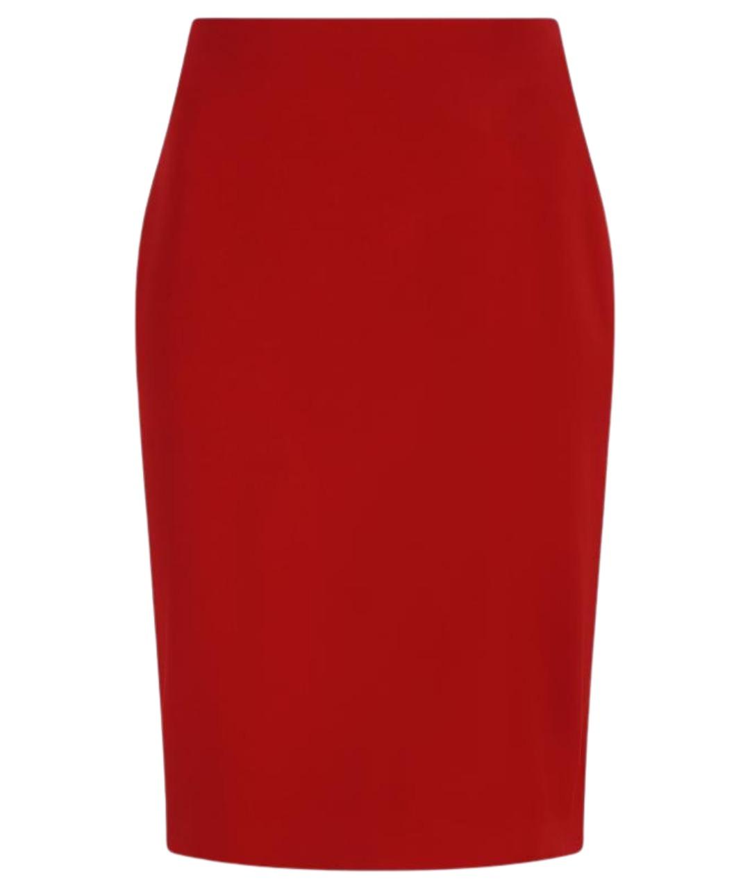 SAINT LAURENT Красная вискозная юбка миди, фото 1
