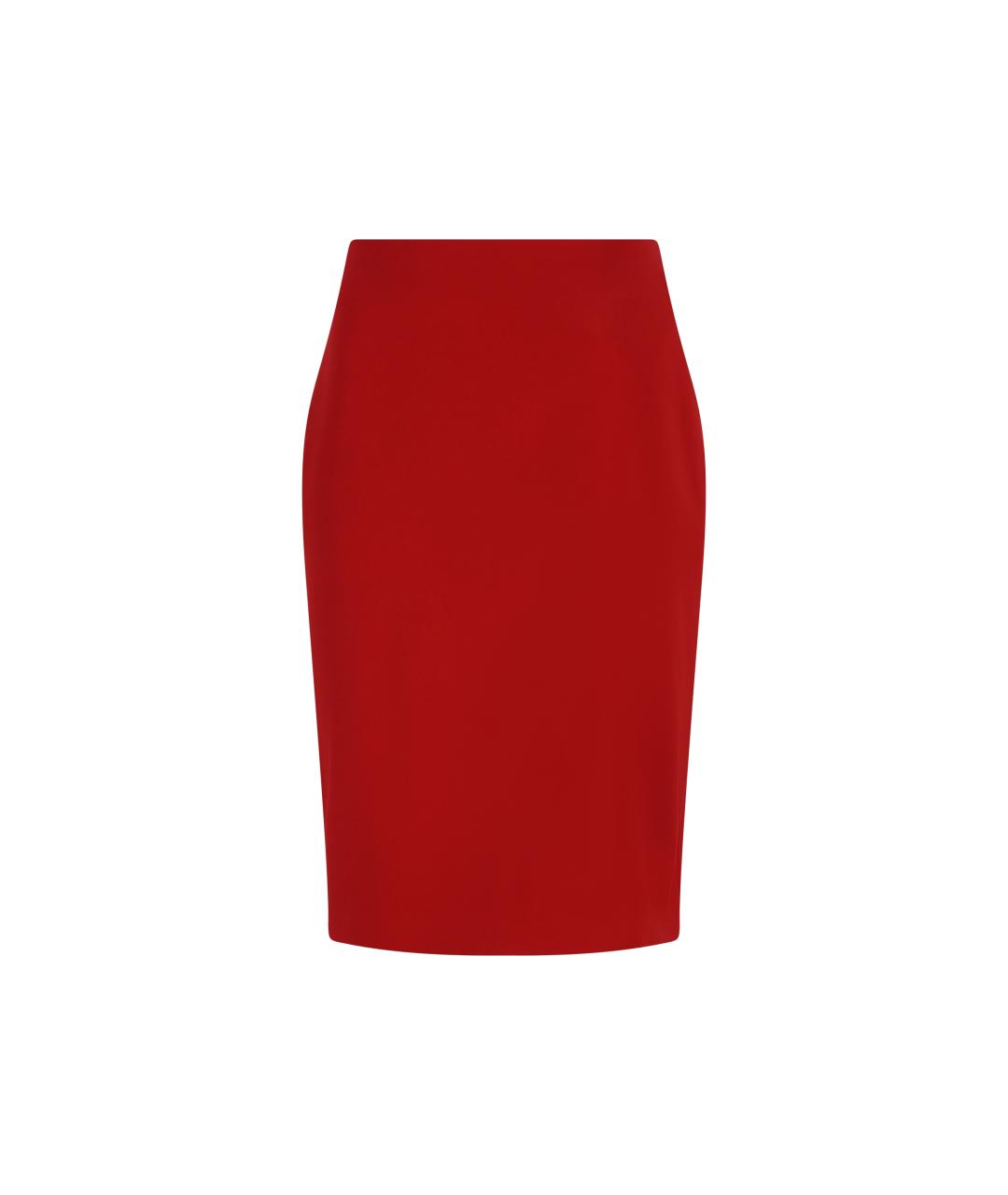 SAINT LAURENT Красная вискозная юбка миди, фото 5