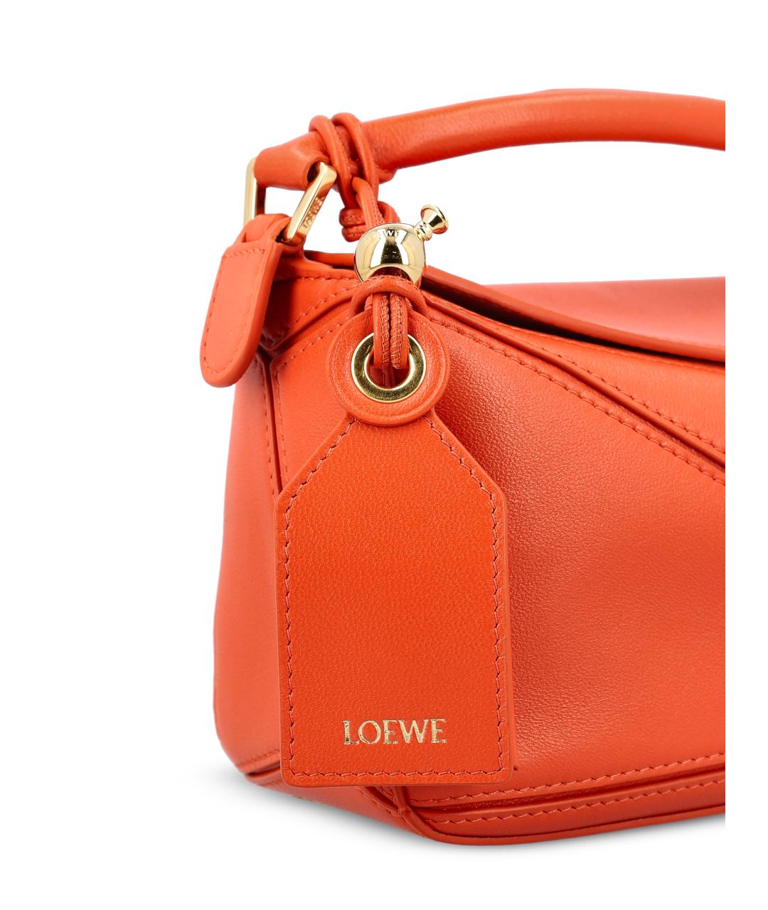 LOEWE Оранжевая кожаная сумка через плечо, фото 4