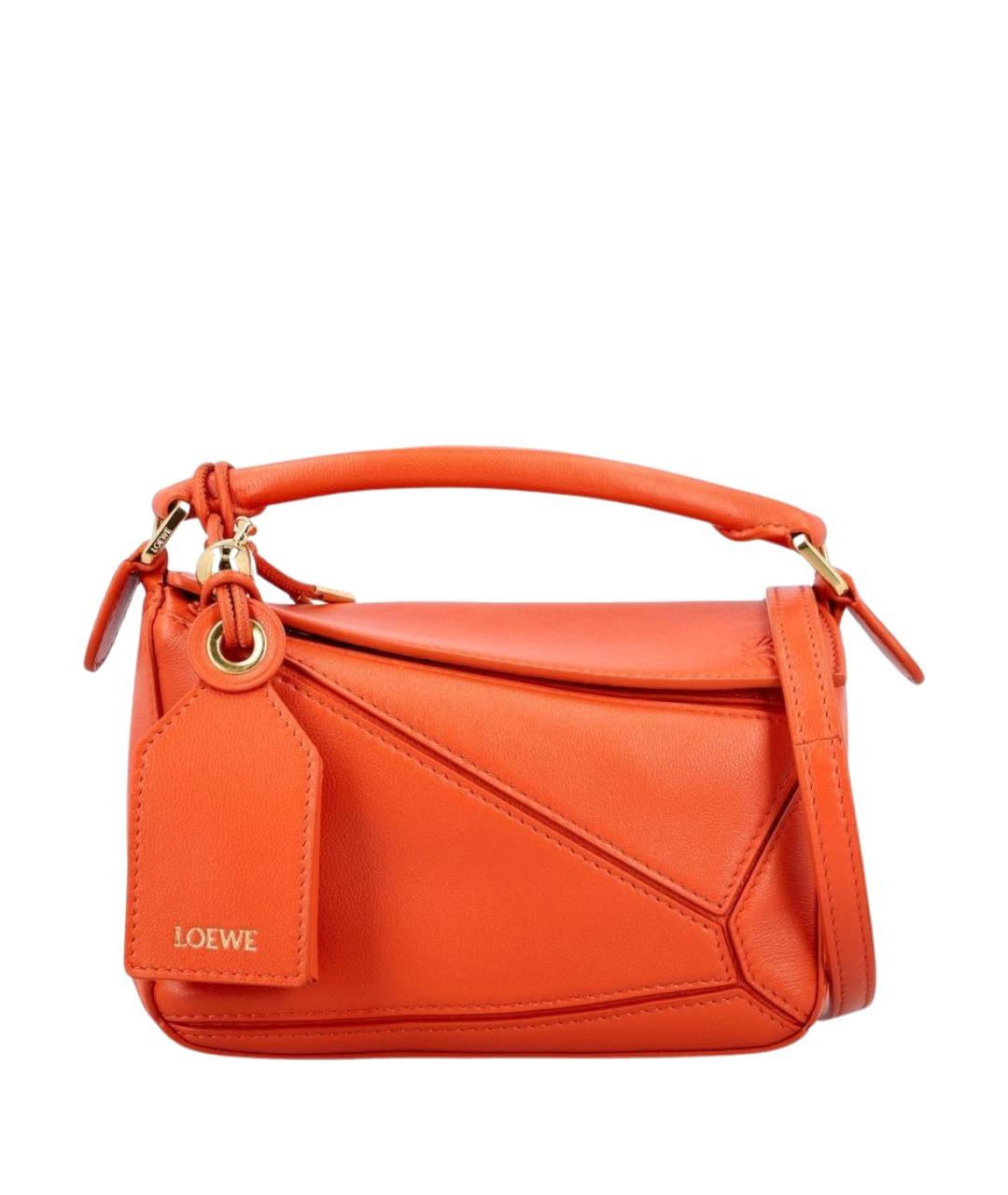 LOEWE Оранжевая кожаная сумка через плечо, фото 1