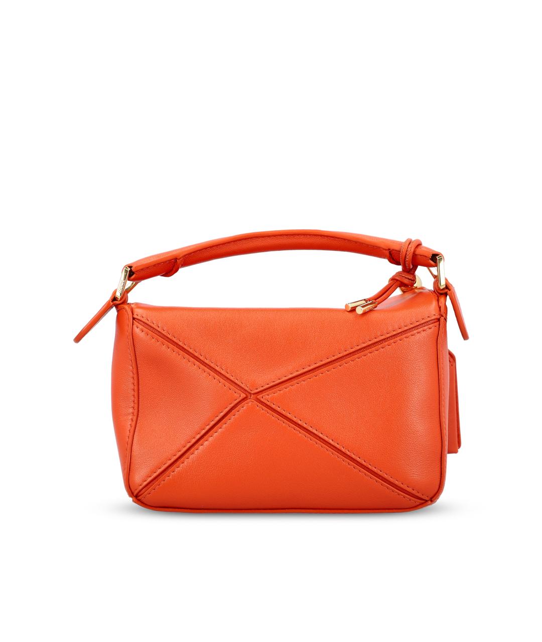 LOEWE Оранжевая кожаная сумка через плечо, фото 2