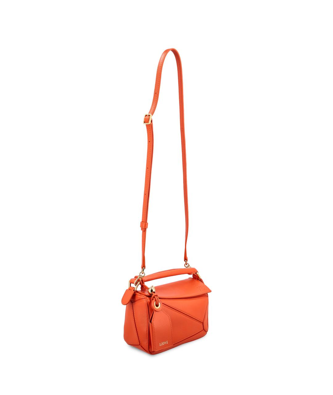 LOEWE Оранжевая кожаная сумка через плечо, фото 3