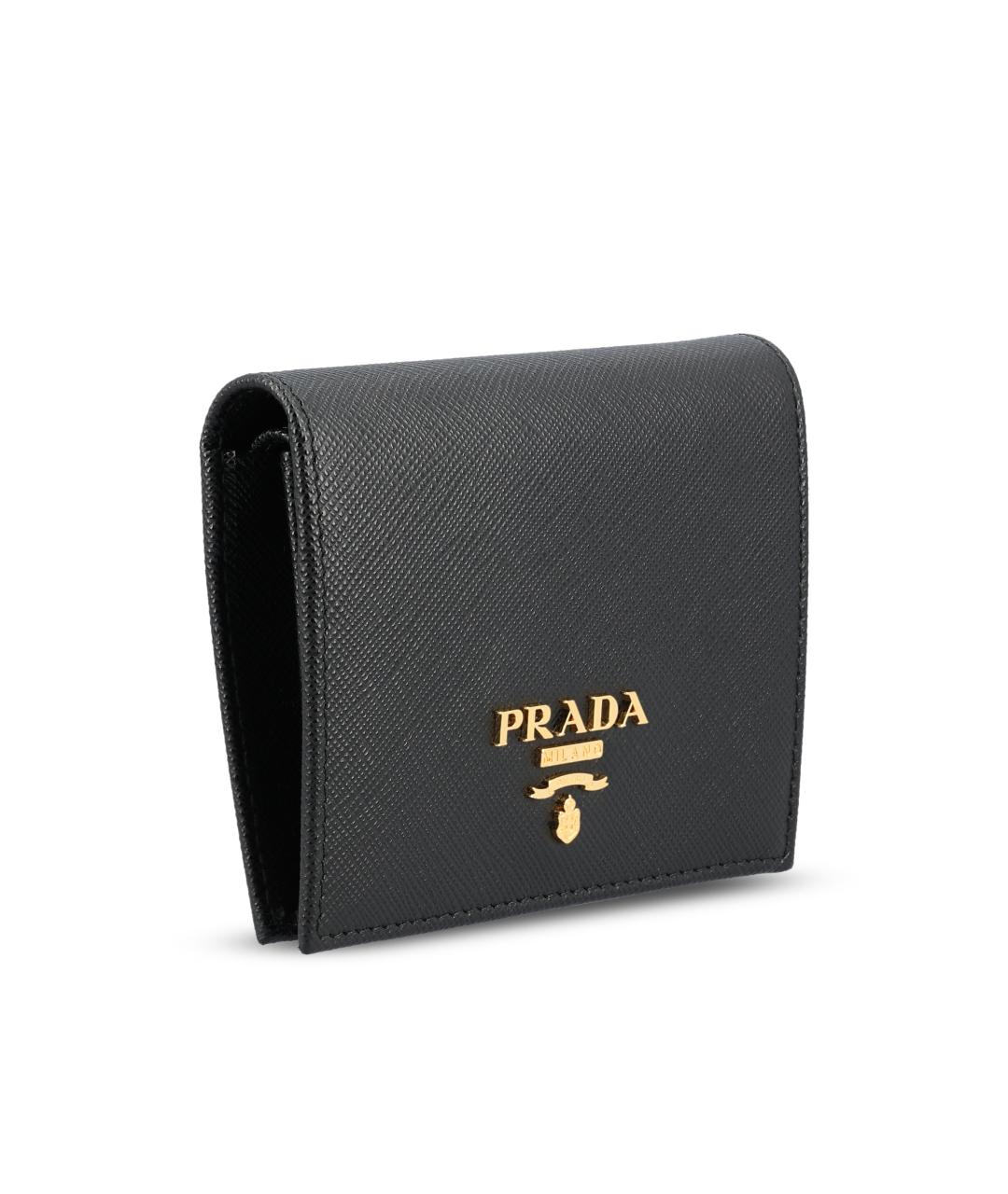 PRADA Черный кожаный кошелек, фото 3