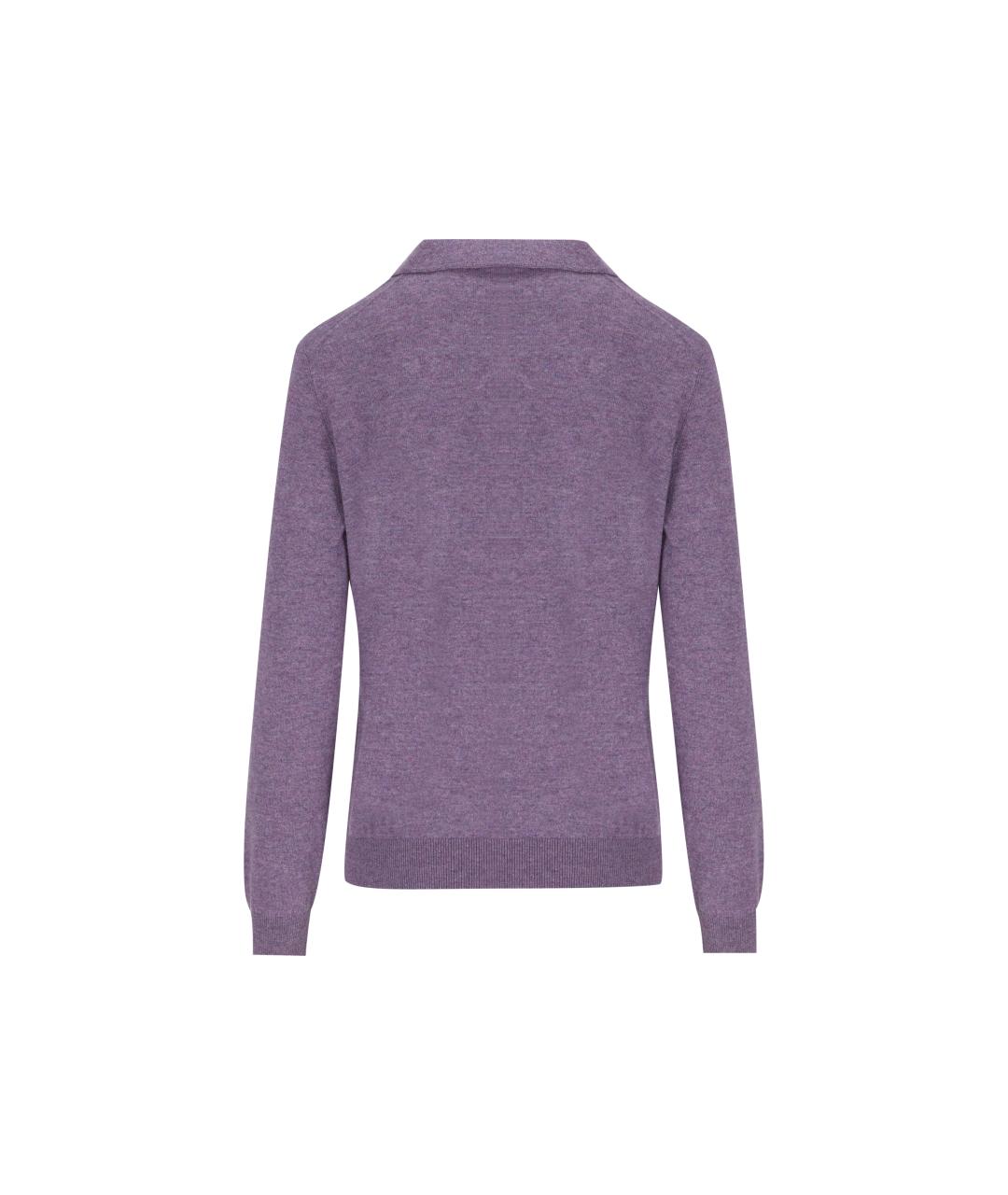 LORO PIANA Фиолетовый кашемировый джемпер / свитер, фото 2