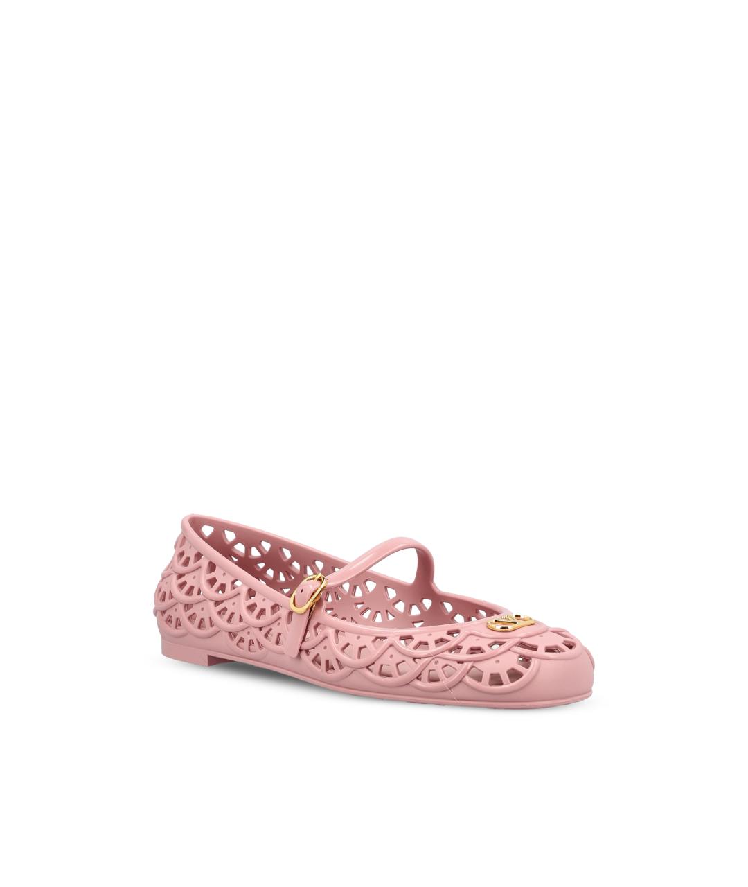 VALENTINO Розовые резиновые балетки, фото 2